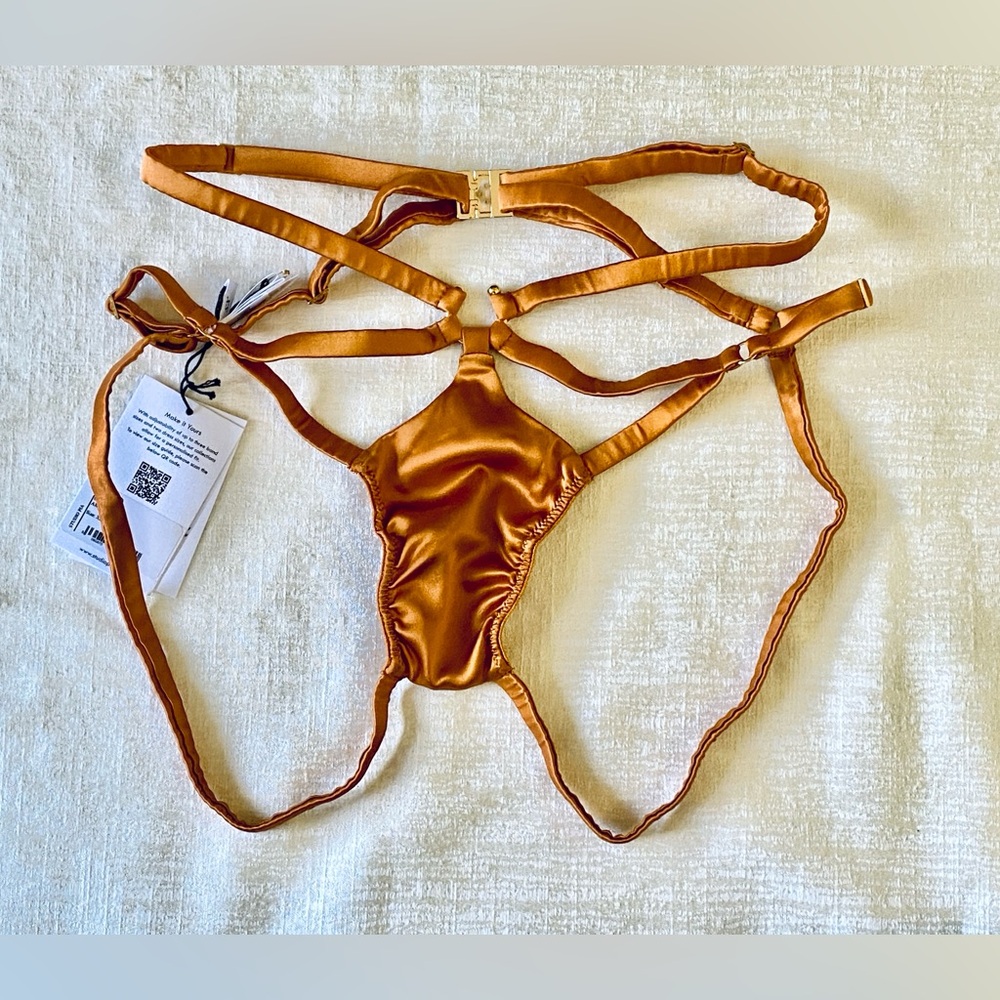 Studio Pia Clea Ouvert Strap Knicker -  Amber XS